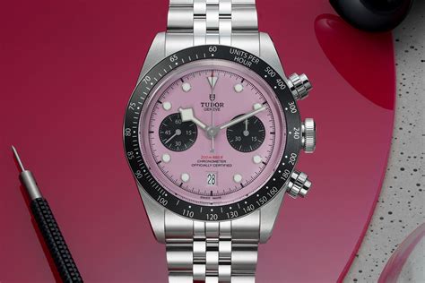 tudor chrono pink price|1970s tudor chronograph.